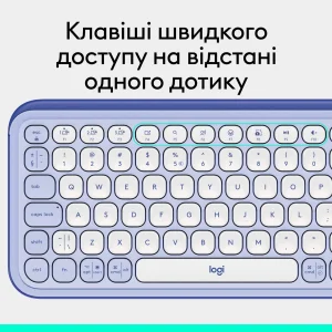 Клавіатура бездротова Logitech Pop Icon Keys Lilac (920-013074) UA