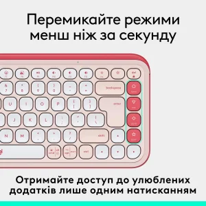 Клавіатура бездротова Logitech Pop Icon Keys Rose (920-013073) UA