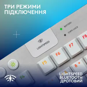 Клавиатура беспроводная Logitech G915 X Lightspeed TKL Wireless Tactile White (920-012737) UA