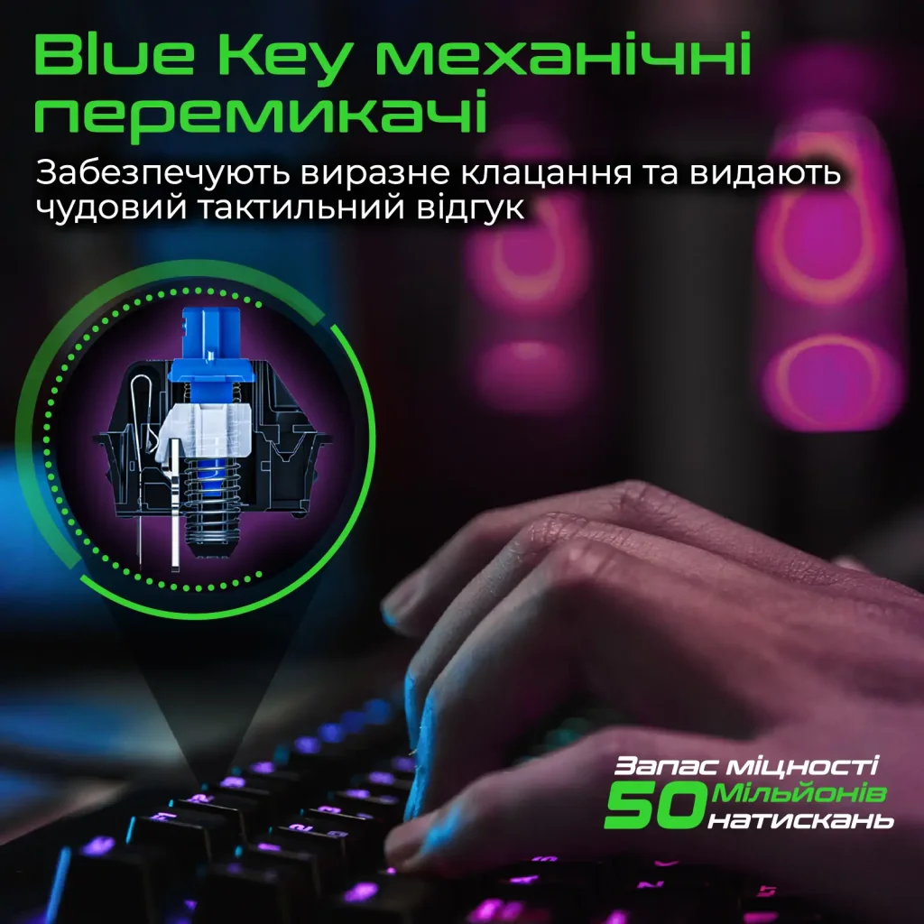 Клавиатура Vertux Comando Black, comando.black UA