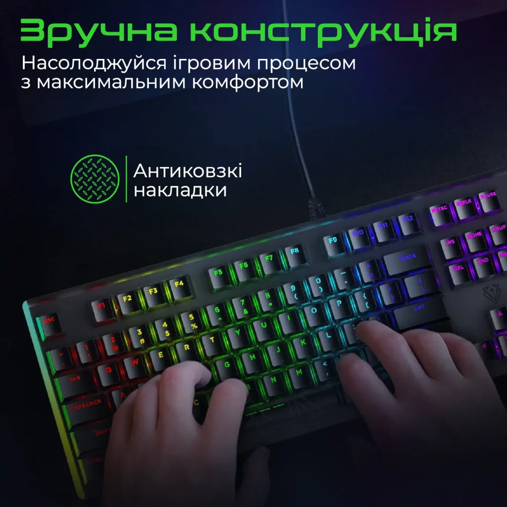 Клавиатура Vertux Comando Black, comando.black UA
