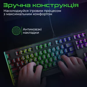 Клавиатура Vertux Comando Black, comando.black UA