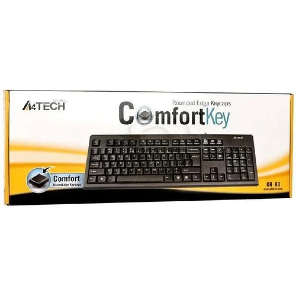 Клавіатура A4Tech KR-83 Black PS/2, KR-83 PS/2 (Black) UA
