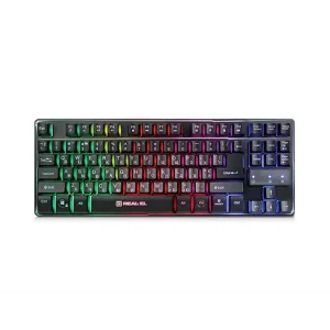 Клавіатура REAL-EL Gaming 8710 TKL Backlit USB чорний, EL123100030 UA
