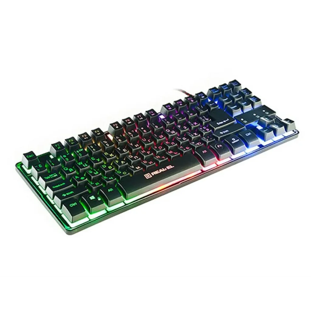 Клавіатура REAL-EL Gaming 8710 TKL Backlit USB чорний, EL123100030 UA