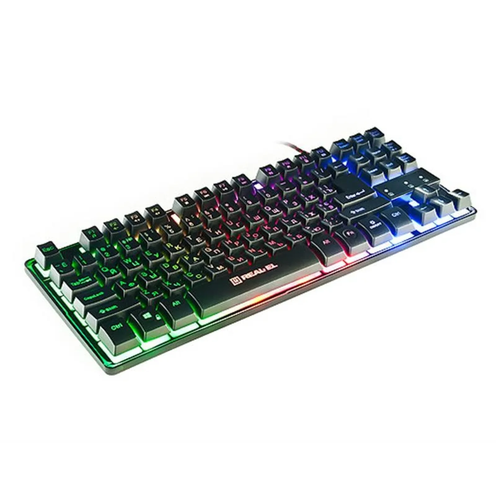 Клавіатура REAL-EL Gaming 8710 TKL Backlit USB чорний, EL123100030 UA