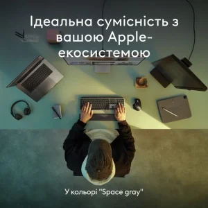 Клавиатура беспроводная Logitech MX Keys S for Mac Space Grey (920-011637) UA
