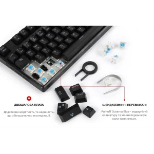 Клавиатура Motospeed CK107 Outemu Blue RGB Ukr Black (mtk96mb) UA