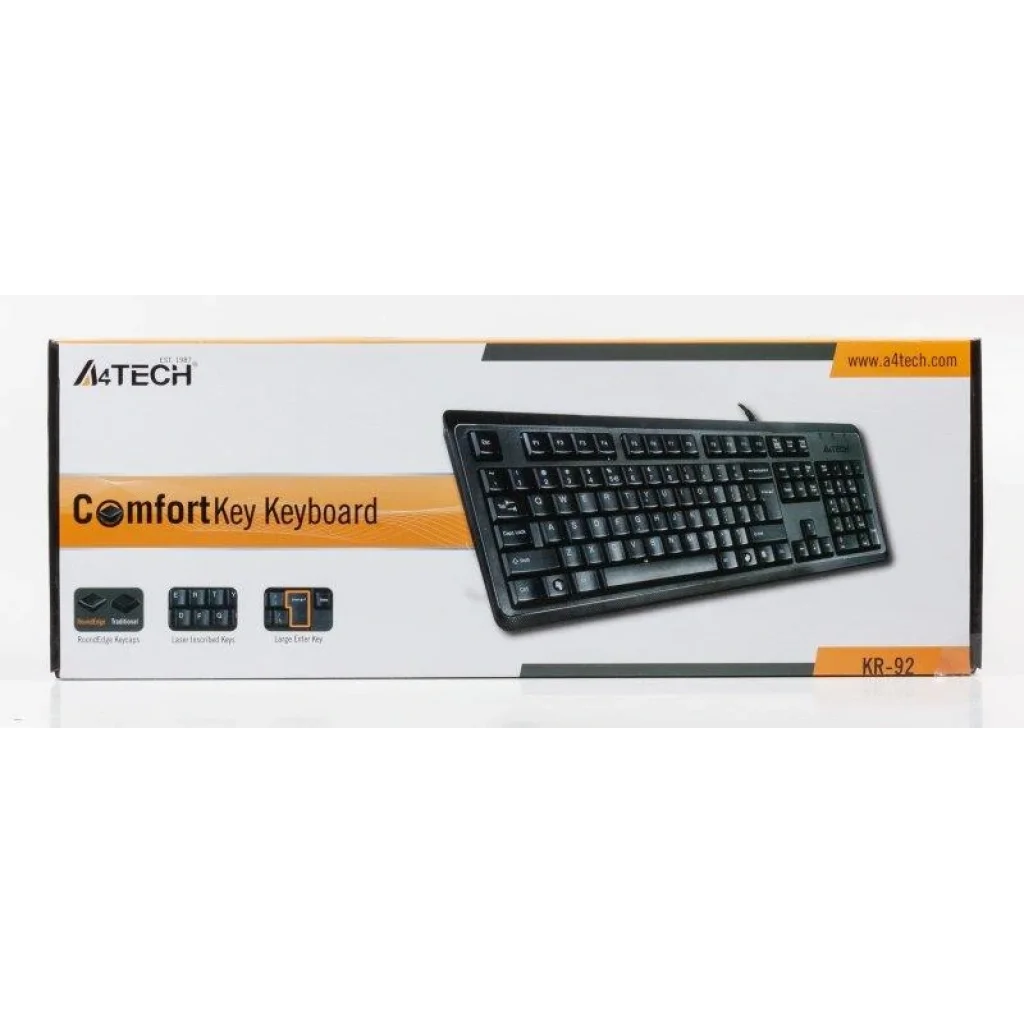 Клавіатура A4Tech KR-92 Black USB, KR-92 USB (Black) UA