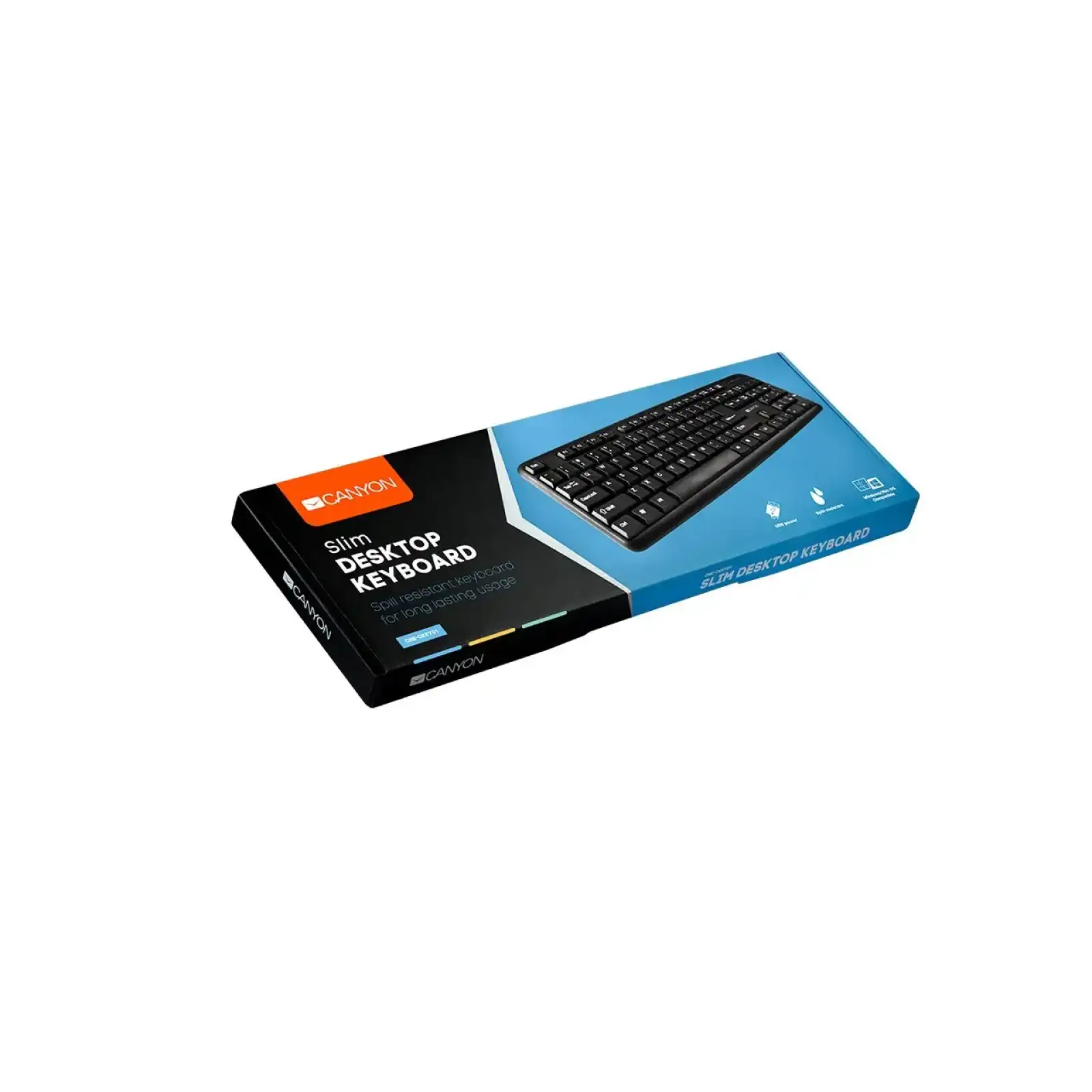 Клавиатура Canyon CNE-CKEY01-RU Black USB UA