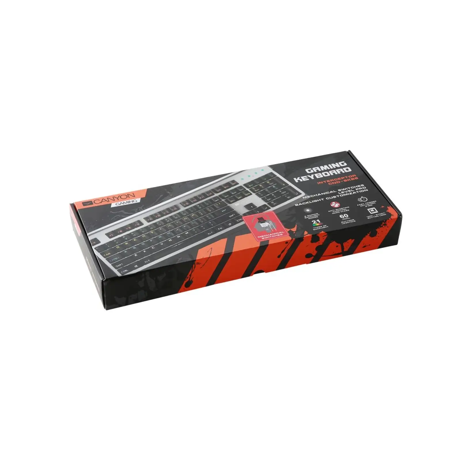 Клавиатура Canyon CND-SKB8-RU Black USB UA
