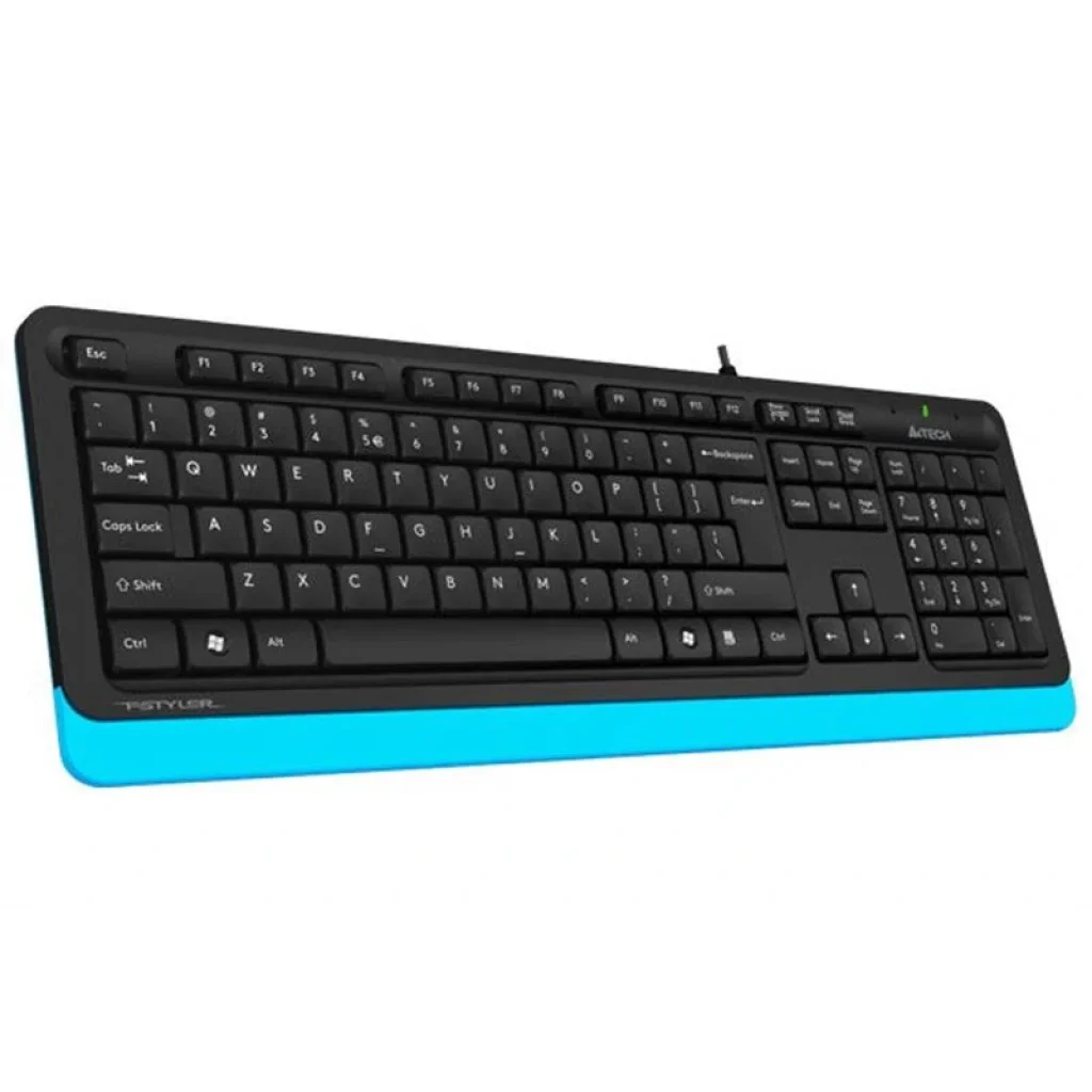 Клавіатура A4Tech FK10 Black/Blue USB, FK10 (Blue) UA