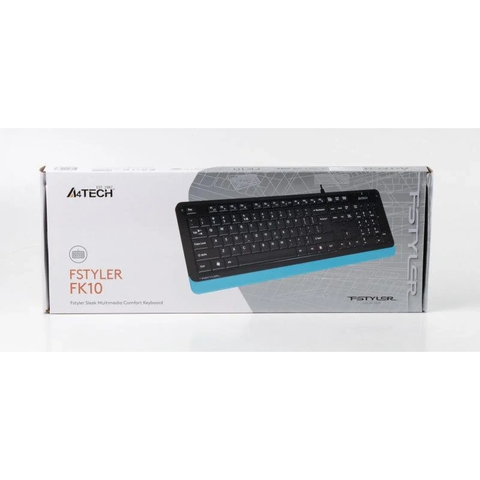 Клавиатура A4Tech FK10 Black/Blue USB, FK10 (Blue) UA