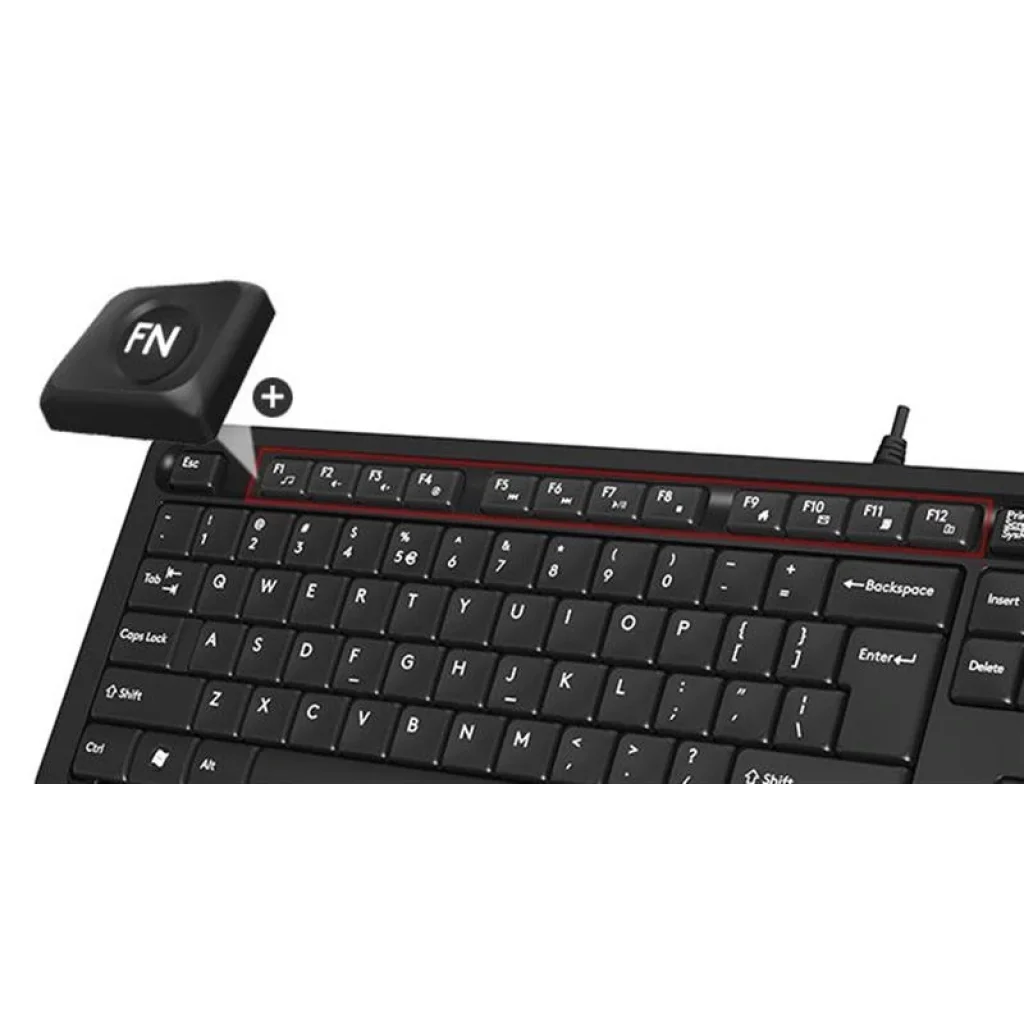 Клавіатура A4Tech FK10 Black/Grey USB, FK10 (Grey) UA