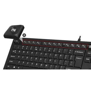 Клавіатура A4Tech FK10 Black/Grey USB, FK10 (Grey) UA