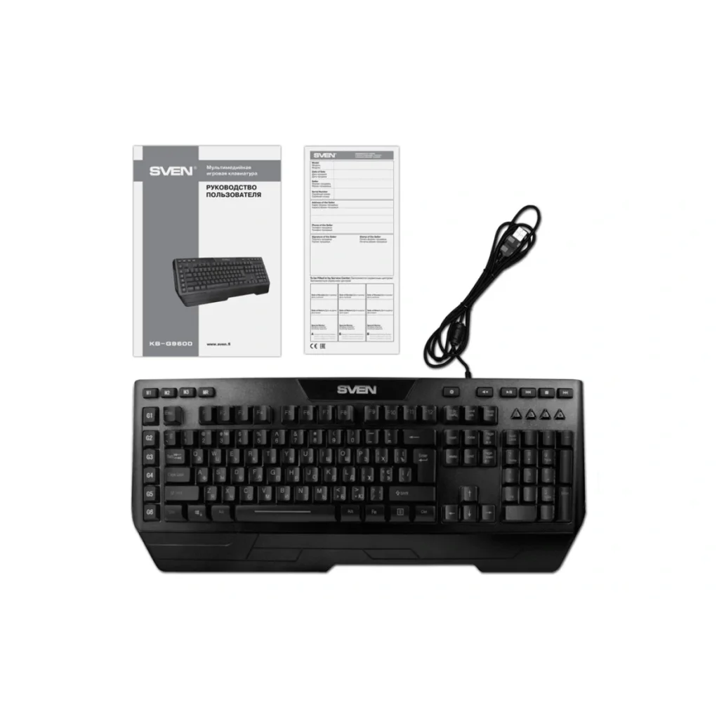 Клавіатура Sven KB-G9600 Black USB, 00600190 UA