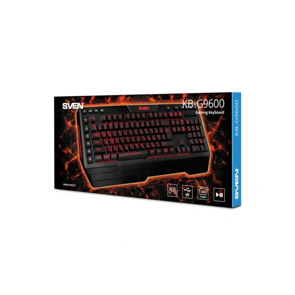 Клавіатура Sven KB-G9600 Black USB, 00600190 UA