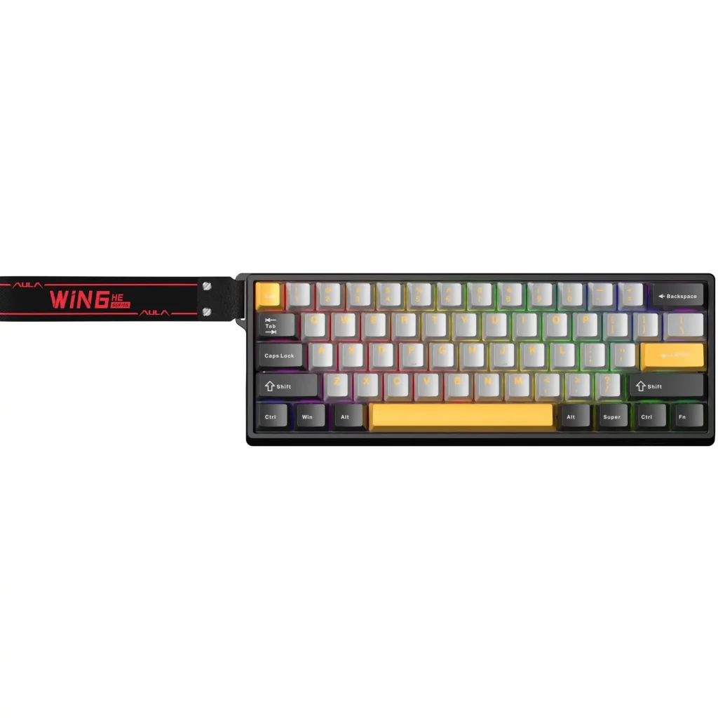 Клавиатура Aula WIN68 HE Max Magnetic switch Black/Grey/Yellow (6978080504036) UA