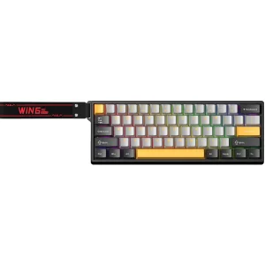 Клавиатура Aula WIN68 HE Max Magnetic switch Black/Grey/Yellow (6978080504036) UA