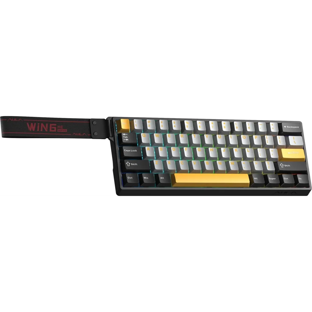 Клавиатура Aula WIN68 HE Max Magnetic switch Black/Grey/Yellow (6978080504036) UA