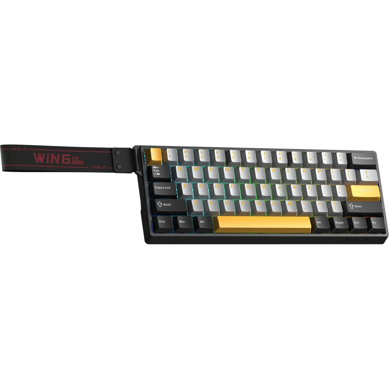 Клавиатура Aula WIN68 HE Max Magnetic switch Black/Grey/Yellow (6978080504036) UA