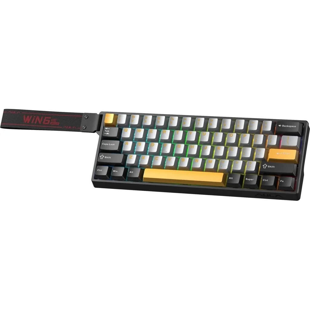 Клавиатура Aula WIN68 HE Max Magnetic switch Black/Grey/Yellow (6978080504036) UA