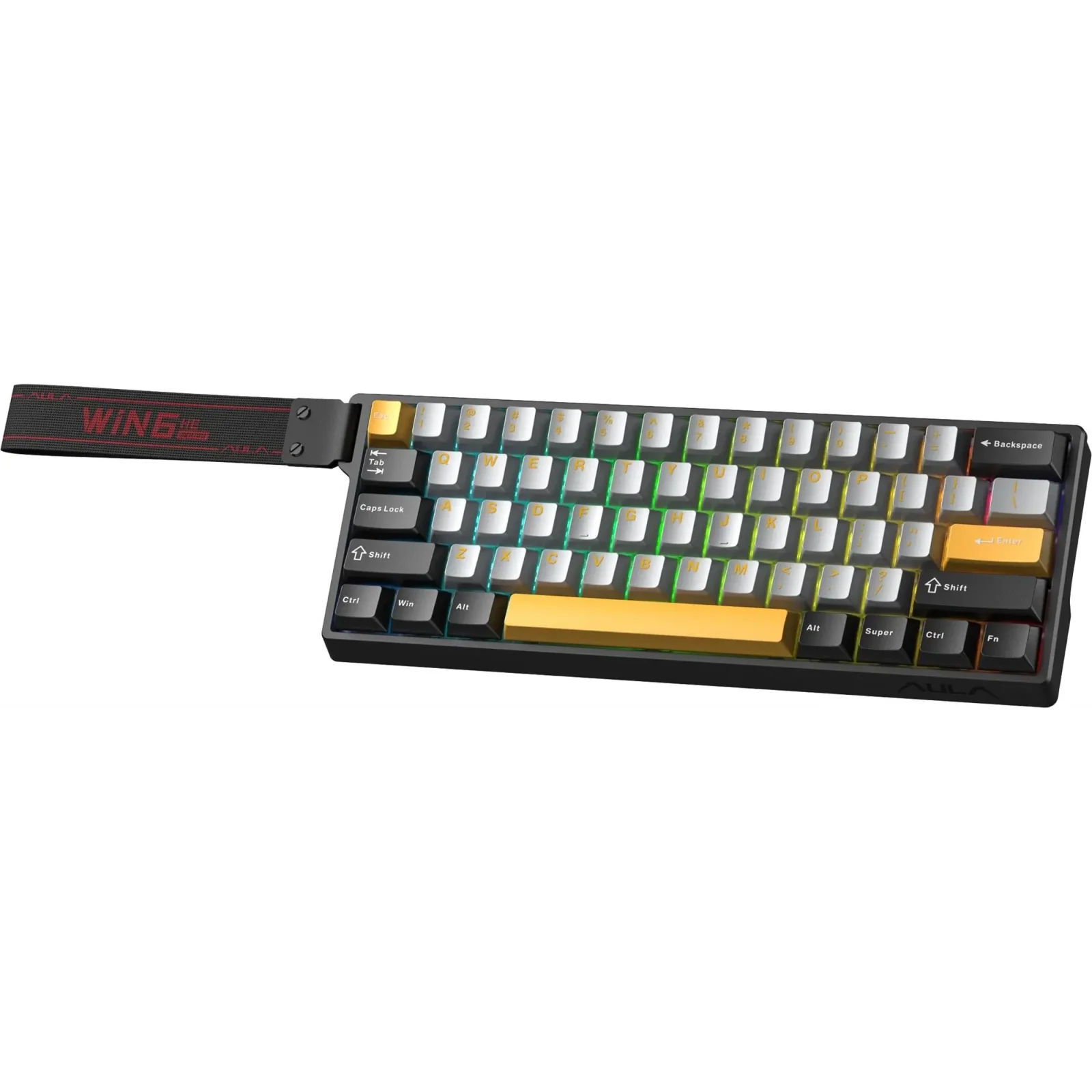 Клавиатура Aula WIN68 HE Max Magnetic switch Black/Grey/Yellow (6978080504036) UA