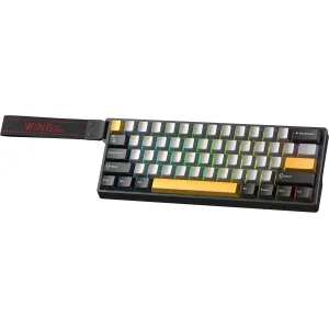 Клавиатура Aula WIN68 HE Max Magnetic switch Black/Grey/Yellow (6978080504036) UA