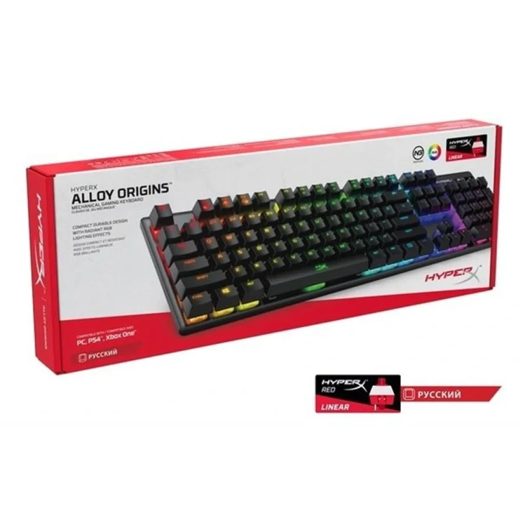 Клавиатура Kingston HyperX Alloy Origins Black (HX-KB6RDX-RU) USB UA