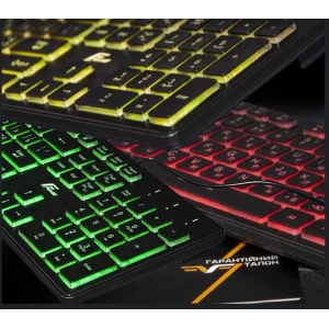 Клавіатура Frime Moonfox 3Color Black USB RUS/UKR (FLK18210) UA