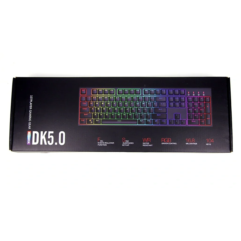 Клавіатура 1stPlayer DK5.0 V2.0 RGB Outemu Blue (DK5.0-BL V2.0) USB UA
