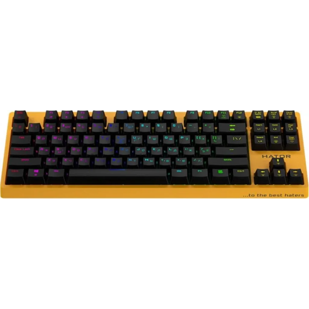 Клавиатура Hator Rockfall EVO TKL Kailh Optical ENG/UKR/RUS (HTK-632) Yellow USB UA