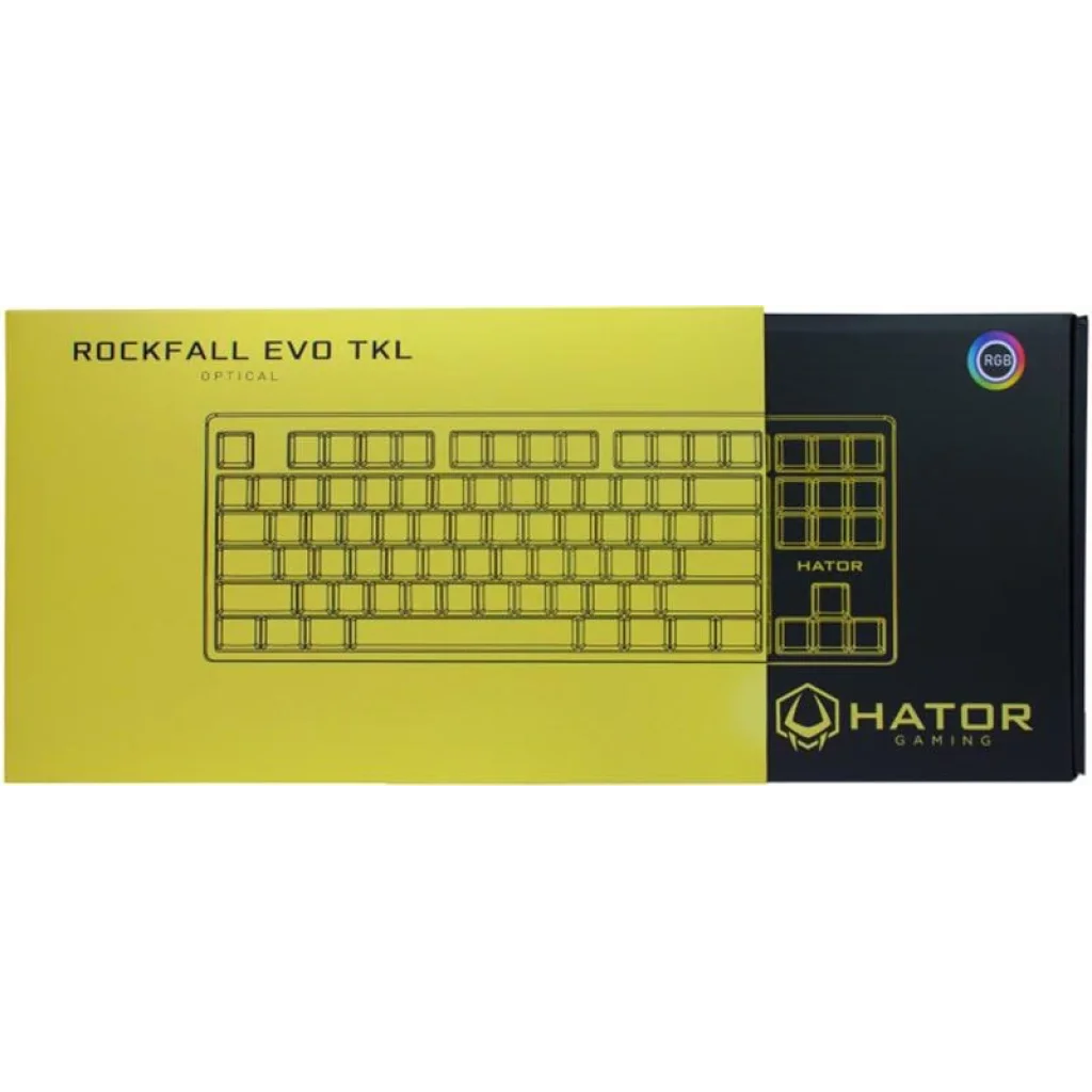 Клавиатура Hator Rockfall EVO TKL Kailh Optical ENG/UKR/RUS (HTK-632) Yellow USB UA