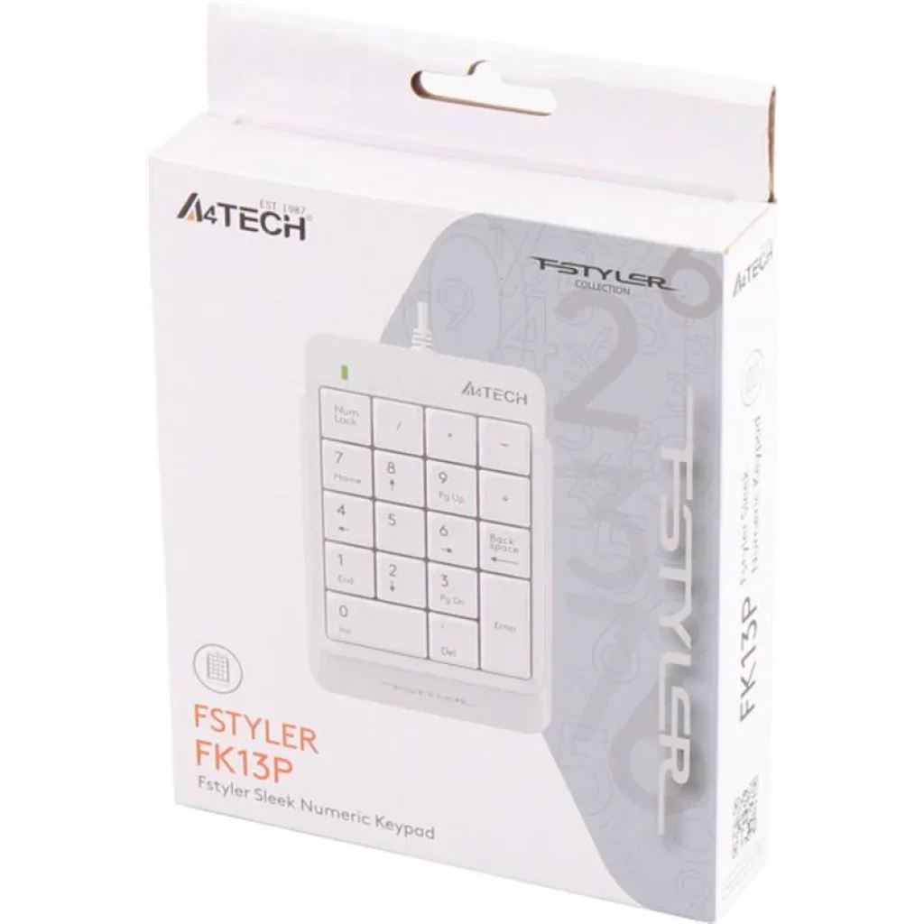 Цифровий клавіатурний блок A4Tech FK13P White USB, FK13P (White) UA