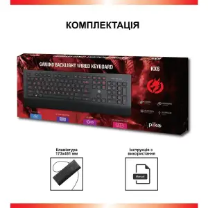 Клавиатура Piko KX6 Black (1283126489556) USB UA