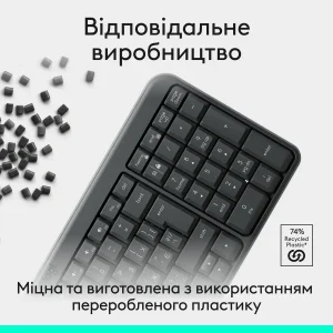 Клавiатура бездротова Logitech K250 Graphite (920-013822) UA