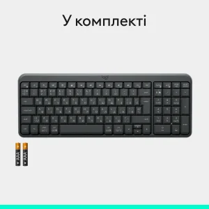 Клавiатура бездротова Logitech K250 Graphite (920-013822) UA