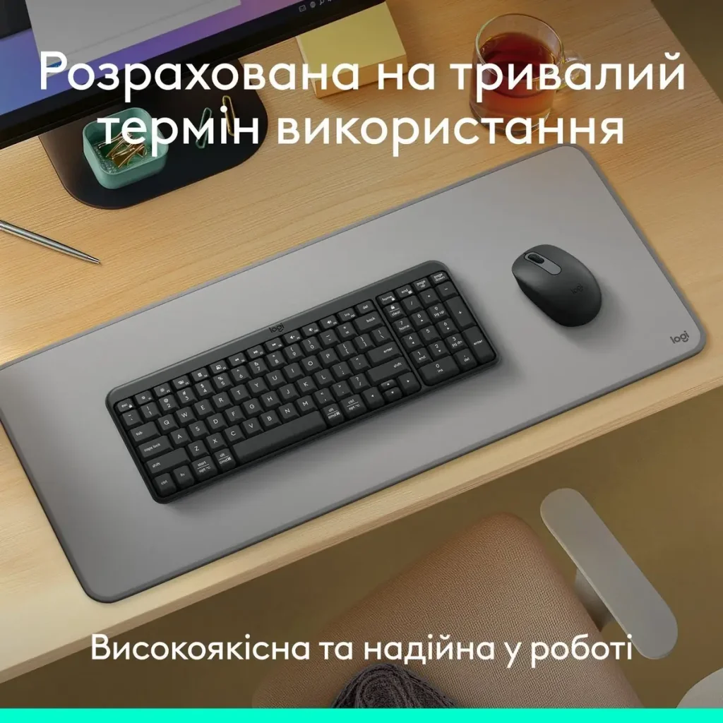 Клавiатура бездротова Logitech K250 Graphite (920-013822) UA
