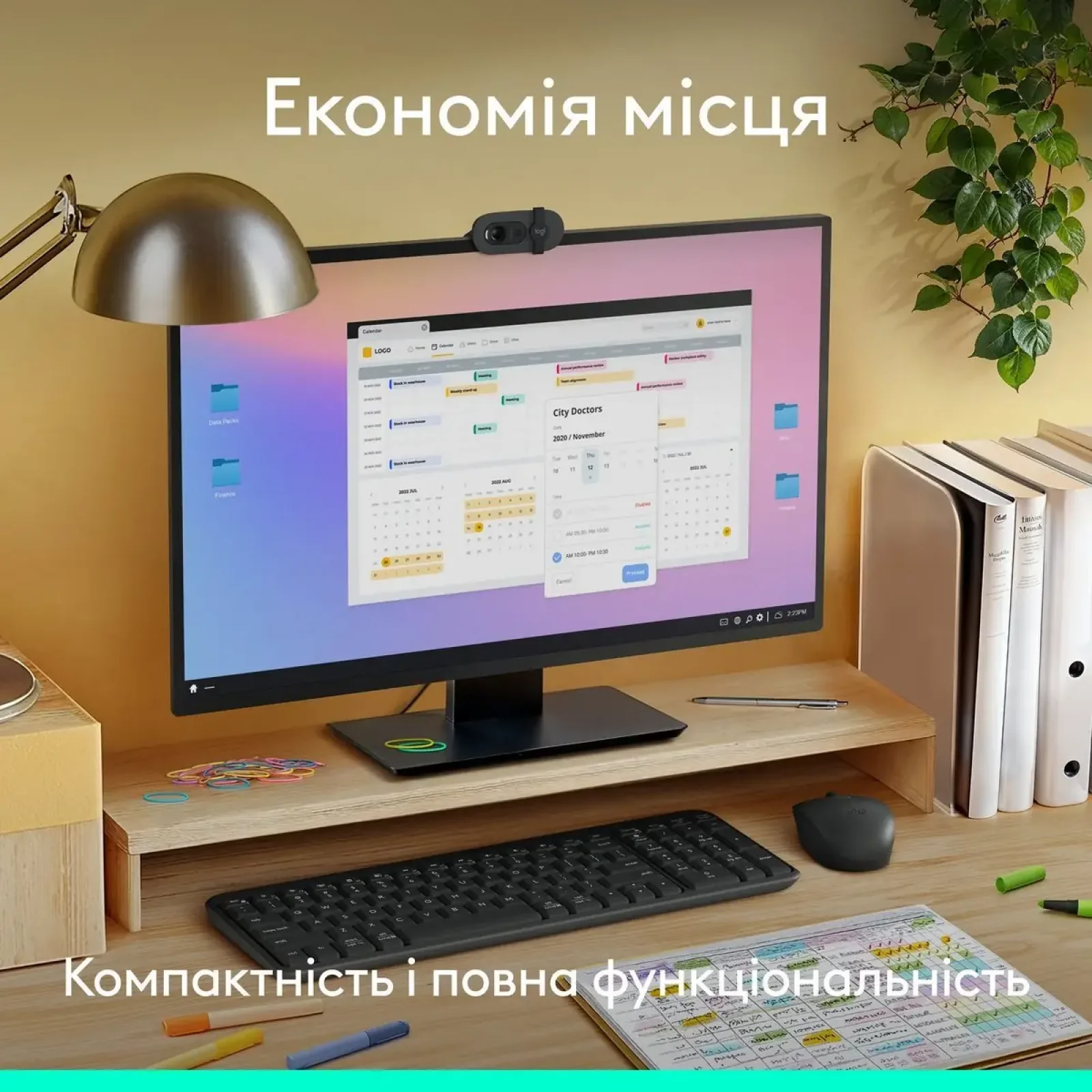 Клавиатура беспроводная Logitech K250 Graphite (920-013822) UA