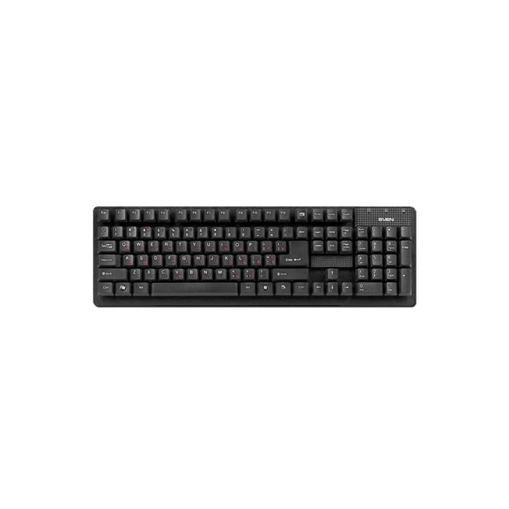Клавіатура Sven 301 Standard Black USB+PS/2, 00600205 UA