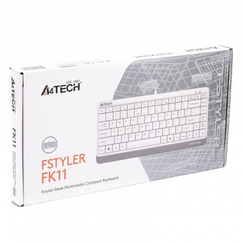 Клавіатура A4Tech FK11 White USB, FK11 USB (White) UA