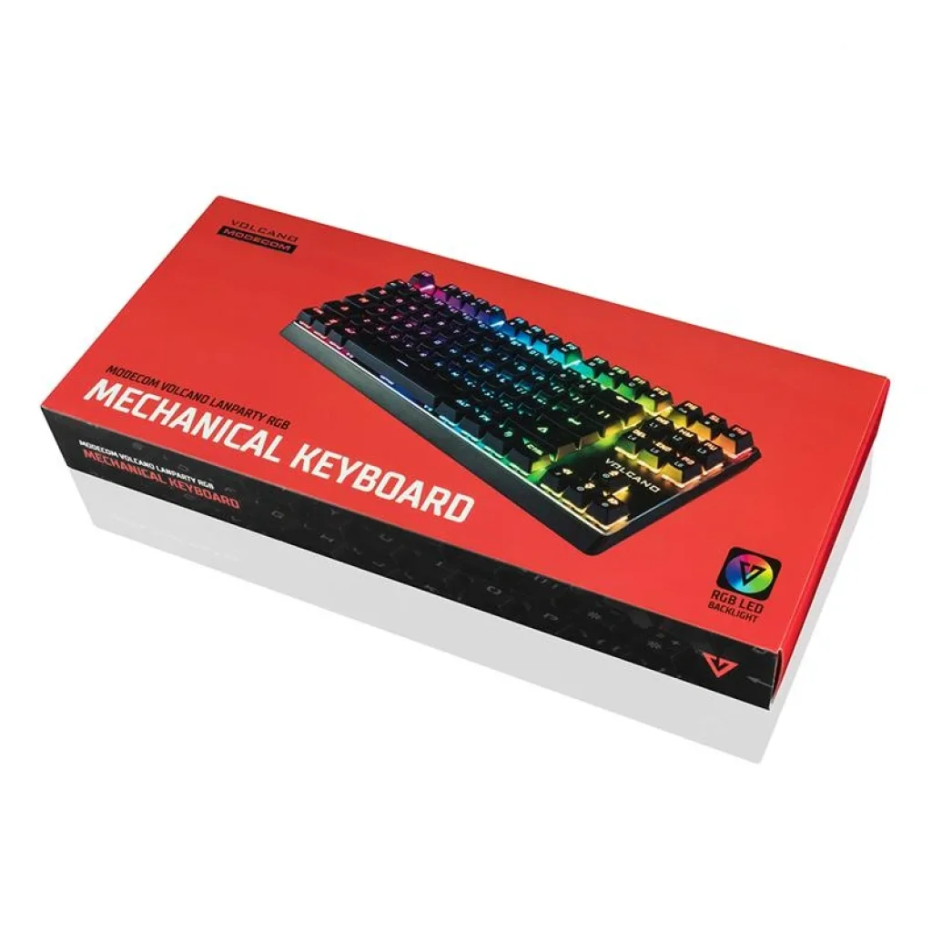 Клавіатура Modecom Volcano RGB Lanparty Red Switch USB (K-MC-LANPARTY-U-RGB-RED) Black UA