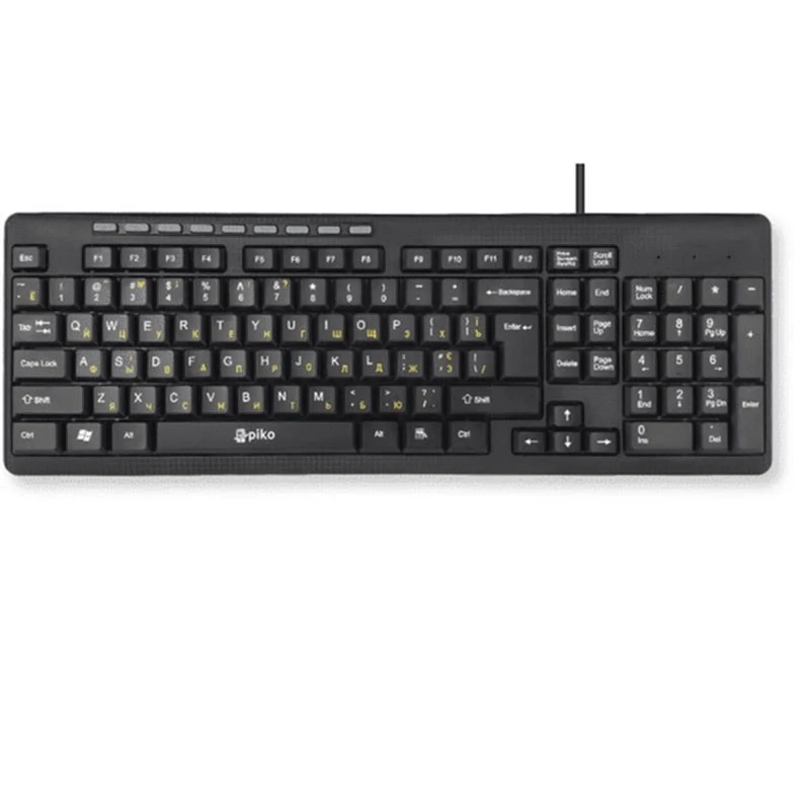 Клавиатура Piko KB-108 Black (1283126467103) USB UA