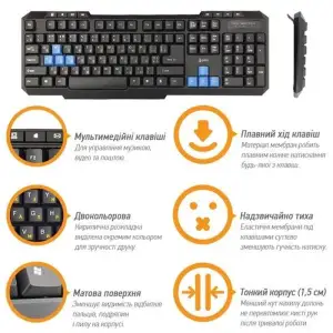 Клавиатура Piko KB-106 Black (1283126467097) USB UA
