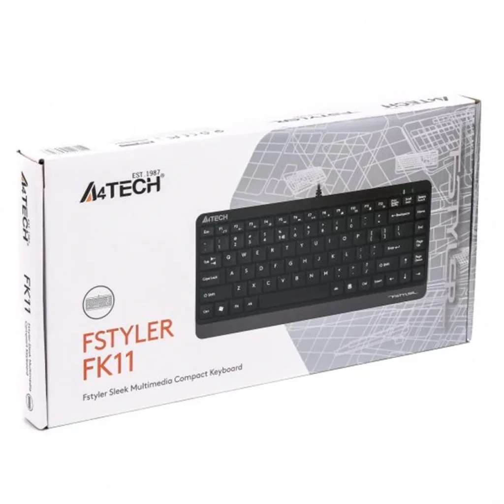 Клавіатура A4Tech FK11 Grey USB, FK11 USB (Grey) UA