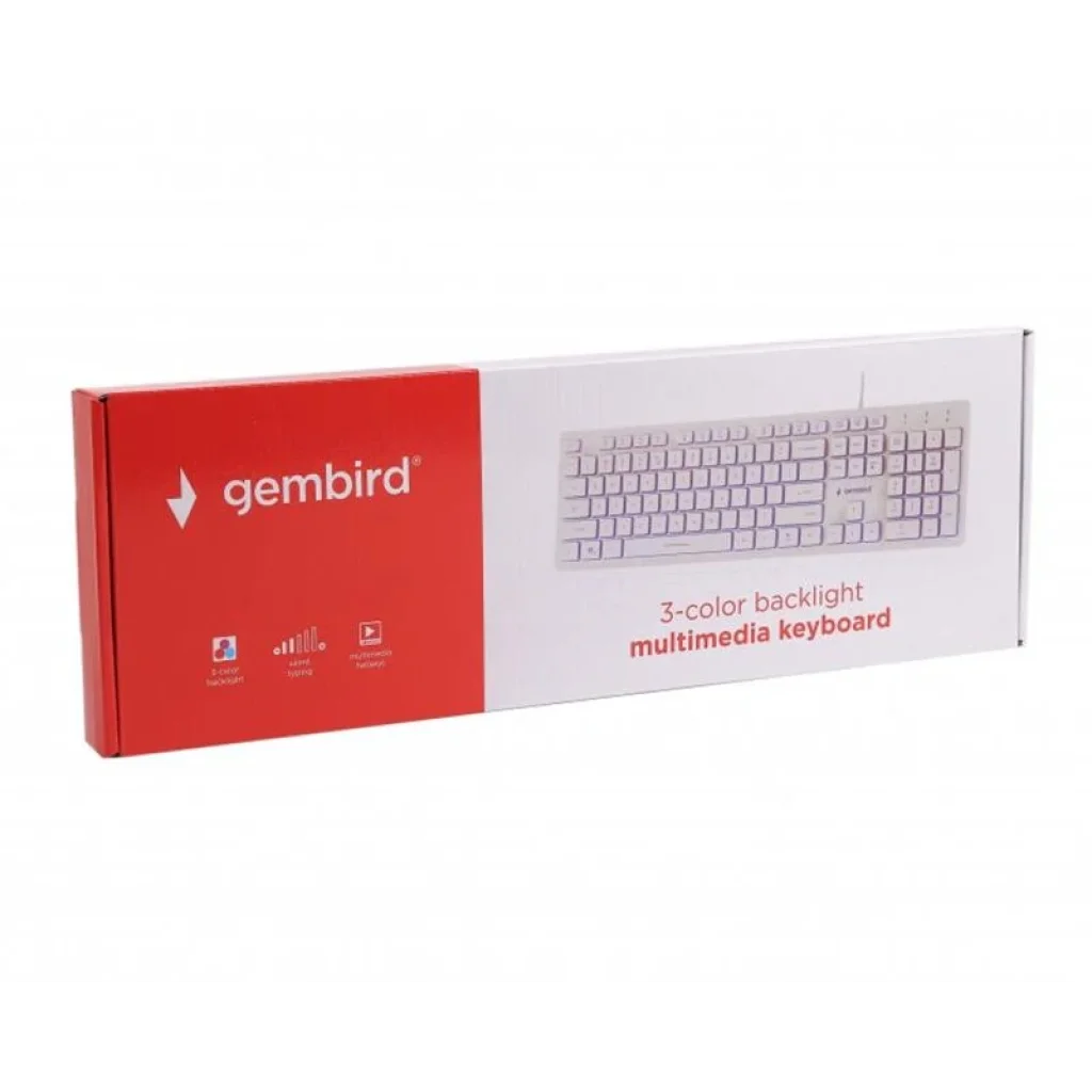 Клавіатура Gembird KB-UML3-01-W-UA Ukr White UA