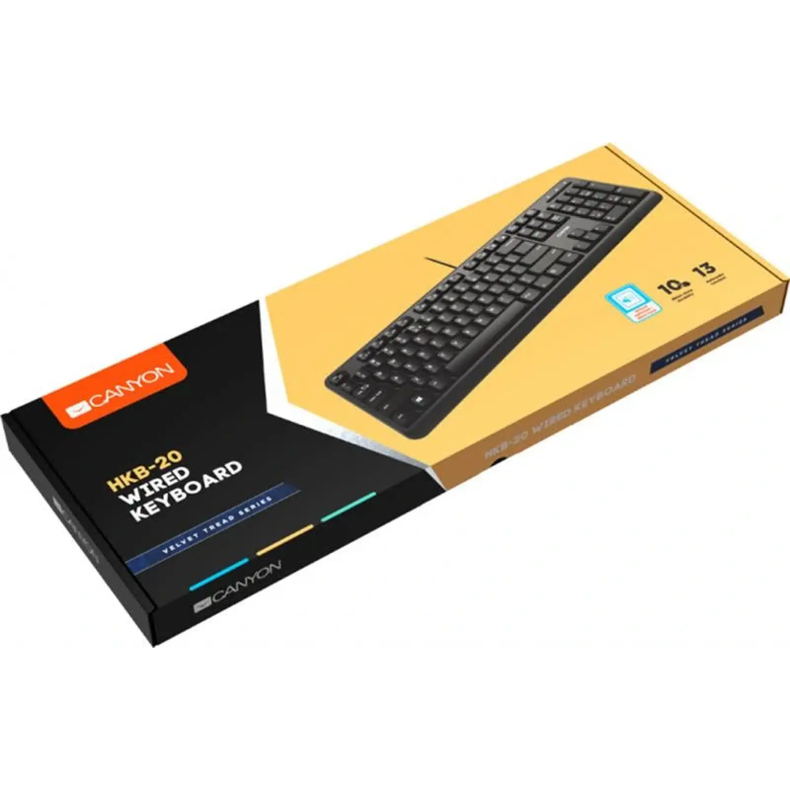 Клавиатура Canyon CNS-HKB02-RU Black USB UA