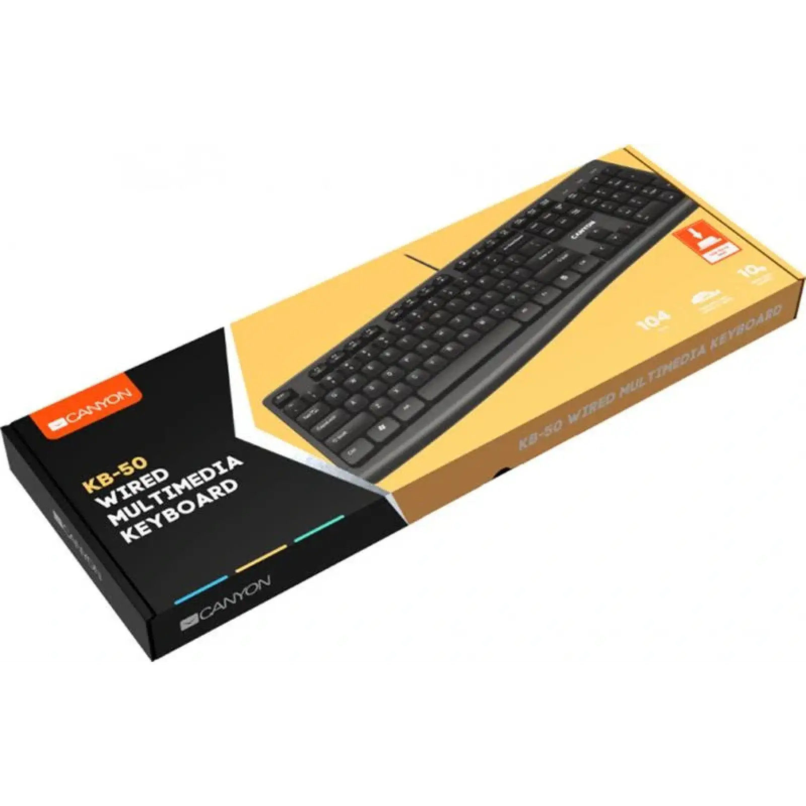 Клавиатура Canyon CNE-CKEY5-RU Black USB UA