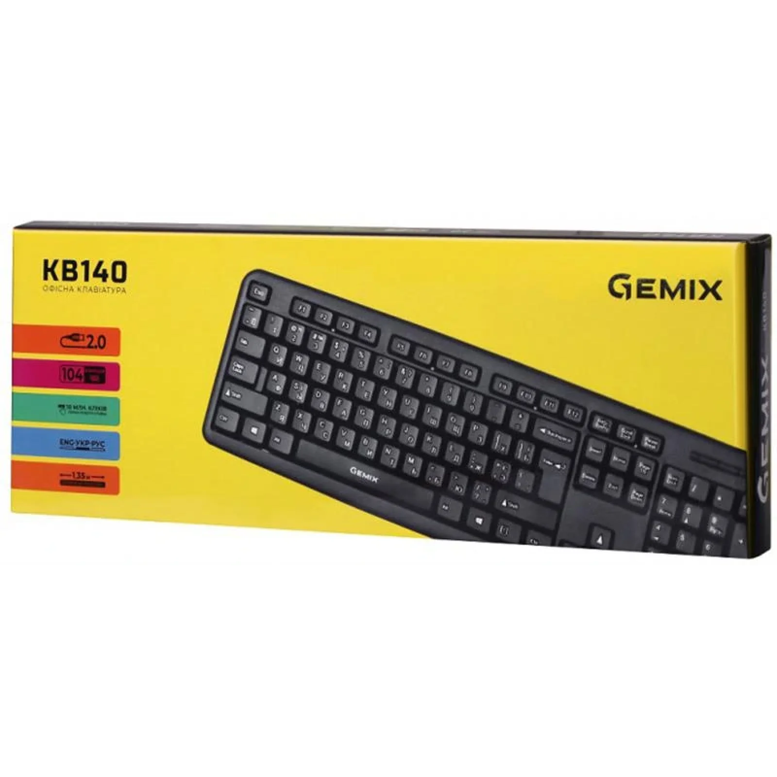 Клавиатура Gemix KB140 Black USB UA