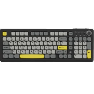 Клавіатура бездротова Ajazz AF98 Plus Black Gray Yellow (AF98-PLUS-BGY) UA